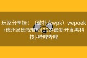 玩家分享挂！（微扑克wpk）wepoekr德州局透视辅助[2024最新开发黑科技]-哔哩哔哩