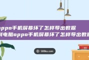 oppo手机屏幕坏了怎样导出数据到电脑oppo手机屏幕坏了怎样导出数据 (oppo手机密码忘了怎么解开手机)