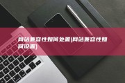 网站兼容性如何处置 (网站兼容性如何设置)