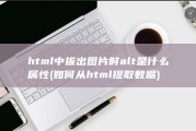 html中拔出图片时alt是什么属性 (如何从html提取数据)