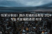 玩家分享挂！微扑克辅助挂教程-2024专业开发辅助透视-知乎