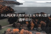 什么叫大单元教学 (什么叫大单元整体教学设计)