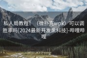 私人局教程！（微扑克wpk）可以调胜率吗[2024最新开发黑科技]-哔哩哔哩