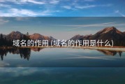 域名的作用 (域名的作用是什么)