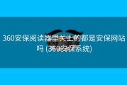 360安保阅读器里关上的都是安保网站吗 (360安保系统)