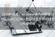 2024新研发！wepoker德州作弊辅助挂&quot;(2024一起探讨是真的有挂的)-哔哩哔哩