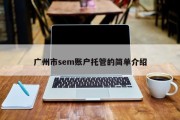 广州市sem账户托管的简单介绍