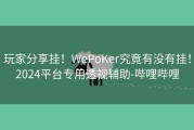 玩家分享挂！WePoKer究竟有没有挂！2024平台专用透视辅助-哔哩哔哩