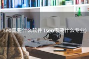 seo需要什么软件 (seo需要什么专业)