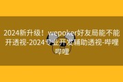2024新升级！wepoker好友局能不能开透视-2024专业开发辅助透视-哔哩哔哩