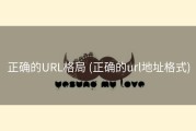 正确的URL格局 (正确的url地址格式)