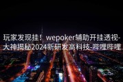 玩家发现挂！wepoker辅助开挂透视-大神揭秘2024新研发高科技-哔哩哔哩