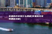 苹果的共享有什么用呢 (苹果的共享有哪些功能)