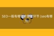 SEO一般有哪些步骤或环节 (seo有哪些)