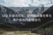SEO 关键词优化：提升网站曝光率与用户体验的关键技巧