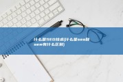 什么是SEO技术 (什么是seo和sem有什么区别)