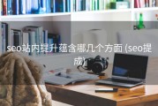 seo站内提升蕴含哪几个方面 (seo提成)