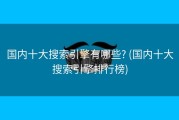 国内十大搜索引擎有哪些? (国内十大搜索引擎排行榜)