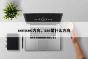 semseo方向，sse是什么方向