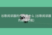 谷歌阅读器的内核是什么 (谷歌阅读器的翻译功能)