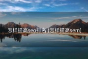 怎样提高seo排名 (怎样提高sem)