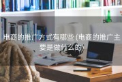 电商的推广方式有哪些 (电商的推广主要是做什么的)