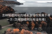 怎样知道网站的域名治理权限属于哪一方 (怎样知道网站有没有毒)