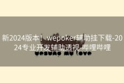 新2024版本！wepoker辅助挂下载-2024专业开发辅助透视-哔哩哔哩