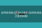 如何检测自己的SEO成果 (如何检测自己是否抑郁)