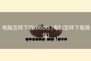 电脑怎样下载robots (电脑怎样下载微信)