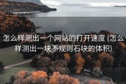 怎么样测出一个网站的打开速度 (怎么样测出一块不规则石块的体积)