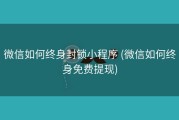 微信如何终身封锁小程序 (微信如何终身免费提现)