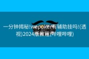 一分钟揭秘!wepoker有辅助挂吗!(透视)2024版教程(哔哩哔哩)