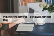 艺术培训行业网络营销，艺术培训机构的营销策略