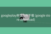 googleplay商店怎样下载 (google store download)