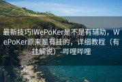 最新技巧!WePoKer是不是有辅助，WePoKer原来是有挂的，详细教程（有挂解说）-哔哩哔哩