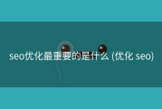seo优化最重要的是什么 (优化 seo)