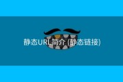 静态URL简介 (静态链接)