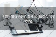 搜索关键词的软件有哪些 (搜索关键词技巧)