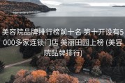美容院品牌排行榜前十名 第十开设有5000多家连锁门店 美丽田园上榜 (美容院品牌排行)