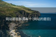 网站题目前面有个 (网站的题目)