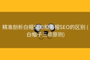 精准剖析白帽SEO和黑帽SEO的区别 (白帽子三项原则)