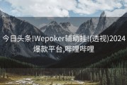 今日头条!Wepoker辅助挂!(透视)2024爆款平台,哔哩哔哩