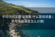 平均访问深度 访客数 什么是阅读量 (平均访问深度怎么计算)