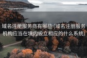 域名注册服务商有哪些 (域名注册服务机构应当在境内设立相应的什么系统)
