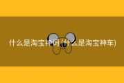 什么是淘宝神词 (什么是淘宝神车)