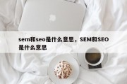 sem和seo是什么意思，SEM和SEO是什么意思