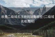 收费二级域名注册网站有哪些 (二级域名收费吗)