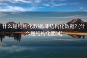 什么是结构化数据.非结构化数据? (什么是结构化面试)