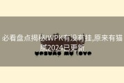 必看盘点揭秘!WPK有没有挂,原来有猫腻2024已更新